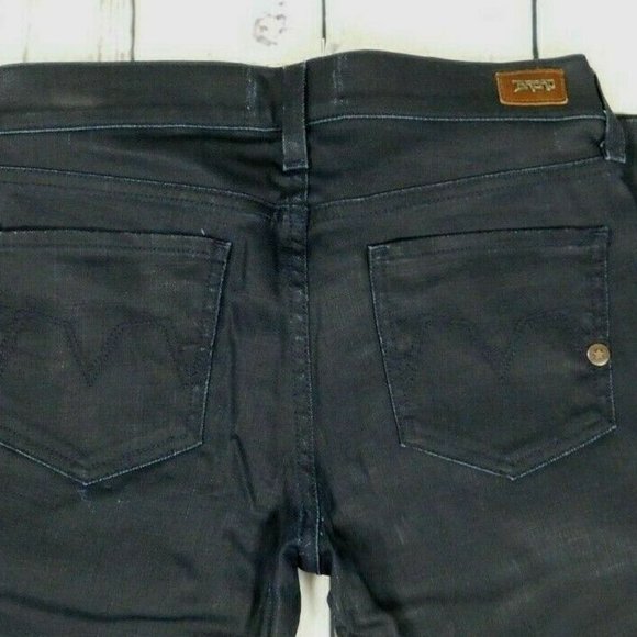 Bread Dark Wash Coated 5 Pocket Cali Boot Jeans - Size 26 - Picture 2 of 3